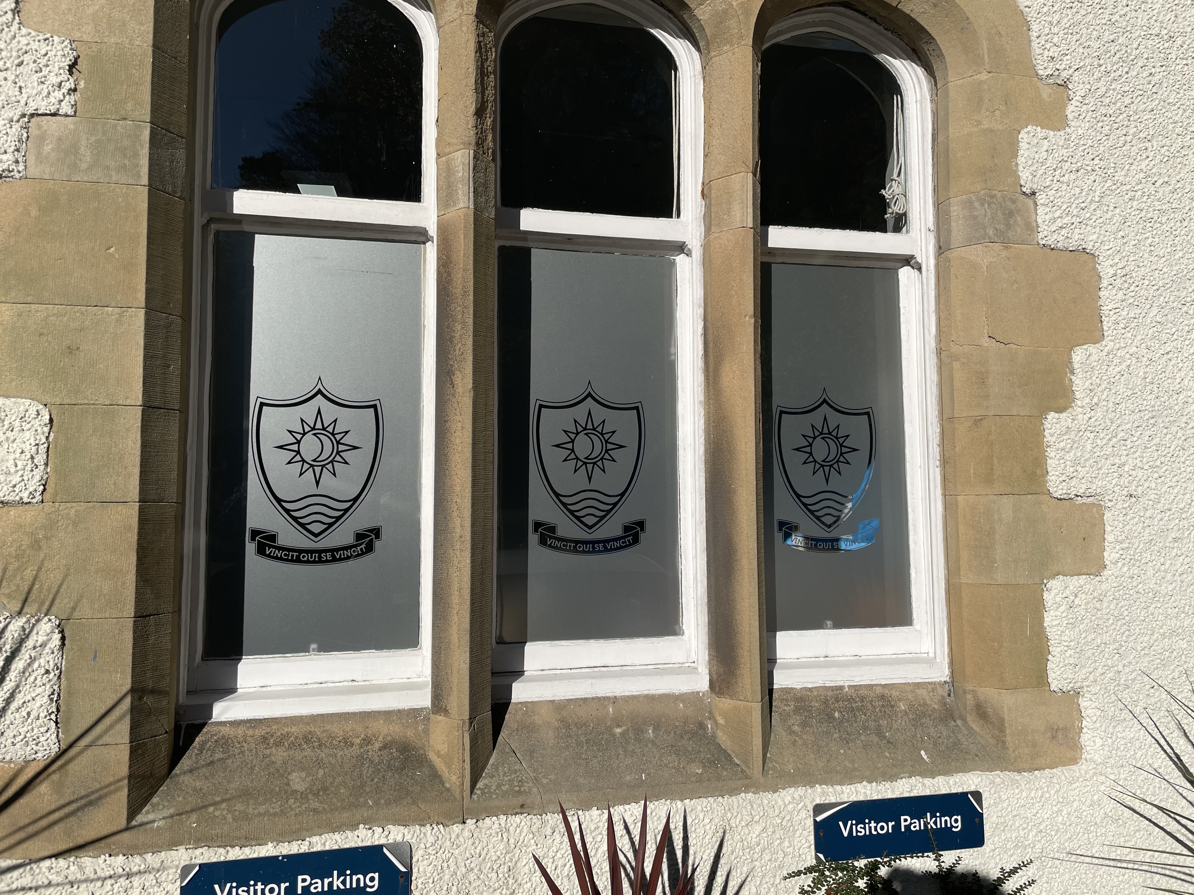 Etch vinyl on window